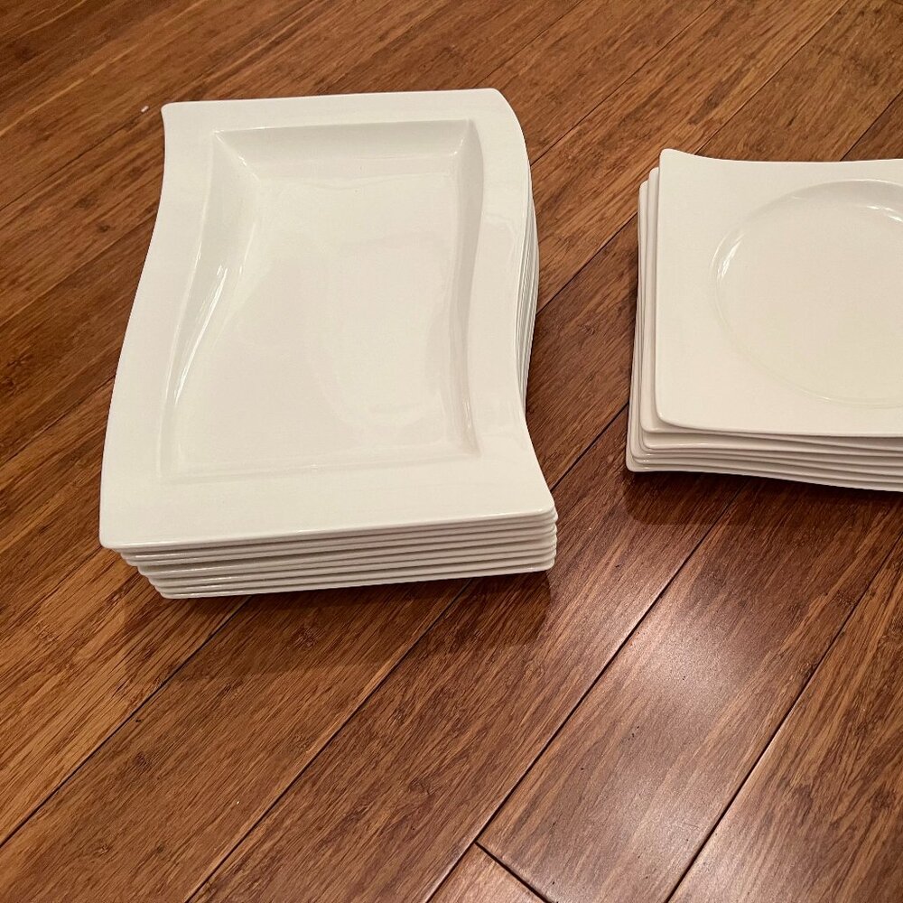 Villeroy & Boch “NewWave” -13 Inch Plates--All White